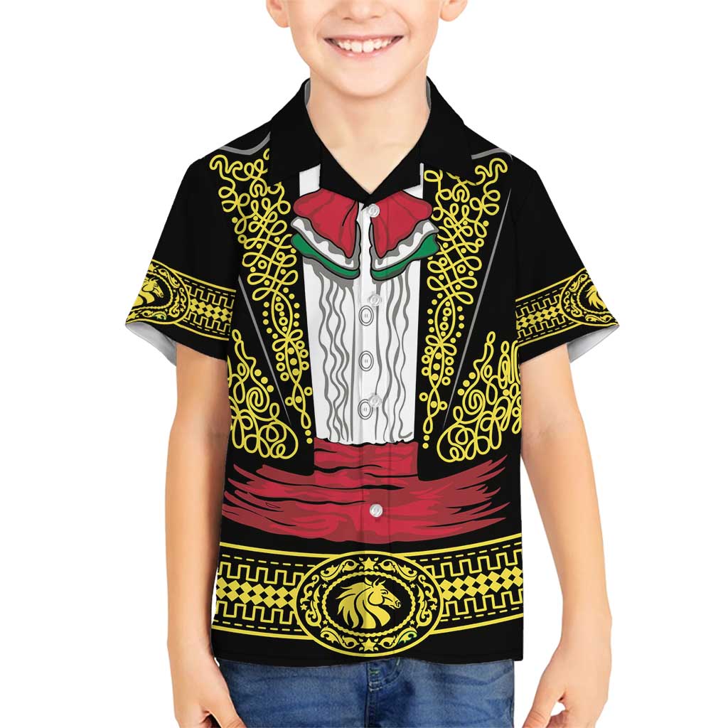 Mexican Charro Suit Stylized Family Matching Puletasi and Hawaiian Shirt Cinco de Mayo Costume