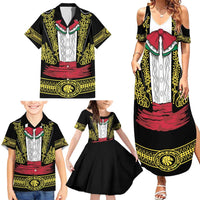 Mexican Charro Suit Stylized Family Matching Summer Maxi Dress and Hawaiian Shirt Cinco de Mayo Costume