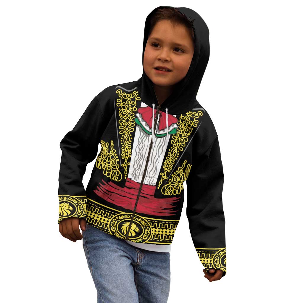 Mexican Charro Suit Stylized Kid Hoodie Cinco de Mayo Costume