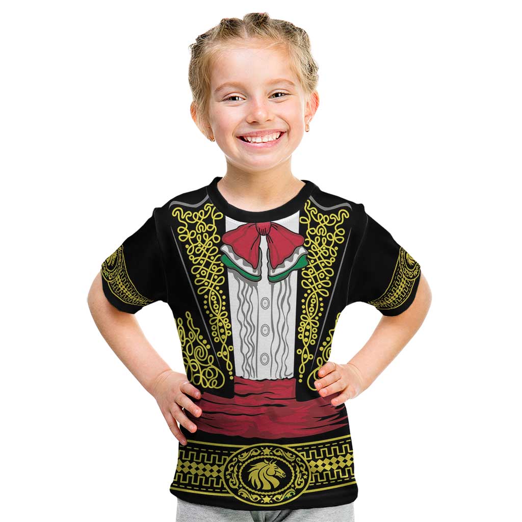 Mexican Charro Suit Stylized Kid T Shirt Cinco de Mayo Costume