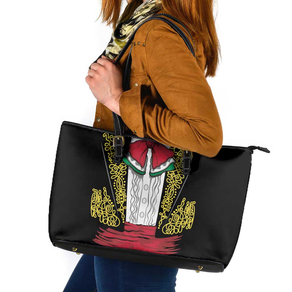 Mexican Charro Suit Stylized Leather Tote Bag Cinco de Mayo Costume