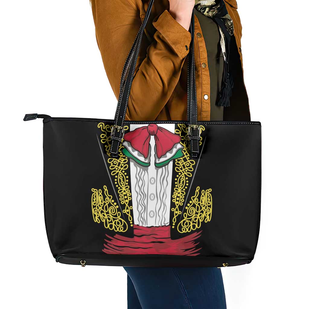 Mexican Charro Suit Stylized Leather Tote Bag Cinco de Mayo Costume