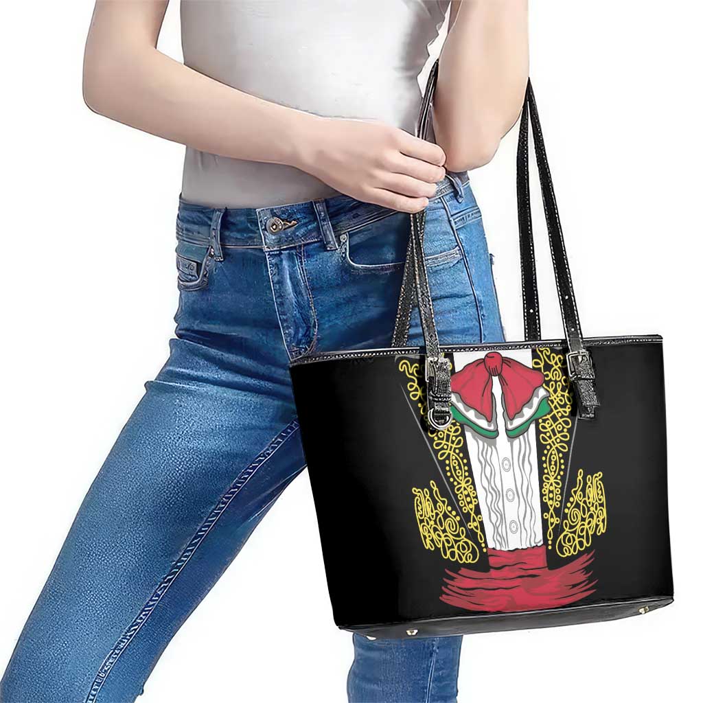 Mexican Charro Suit Stylized Leather Tote Bag Cinco de Mayo Costume