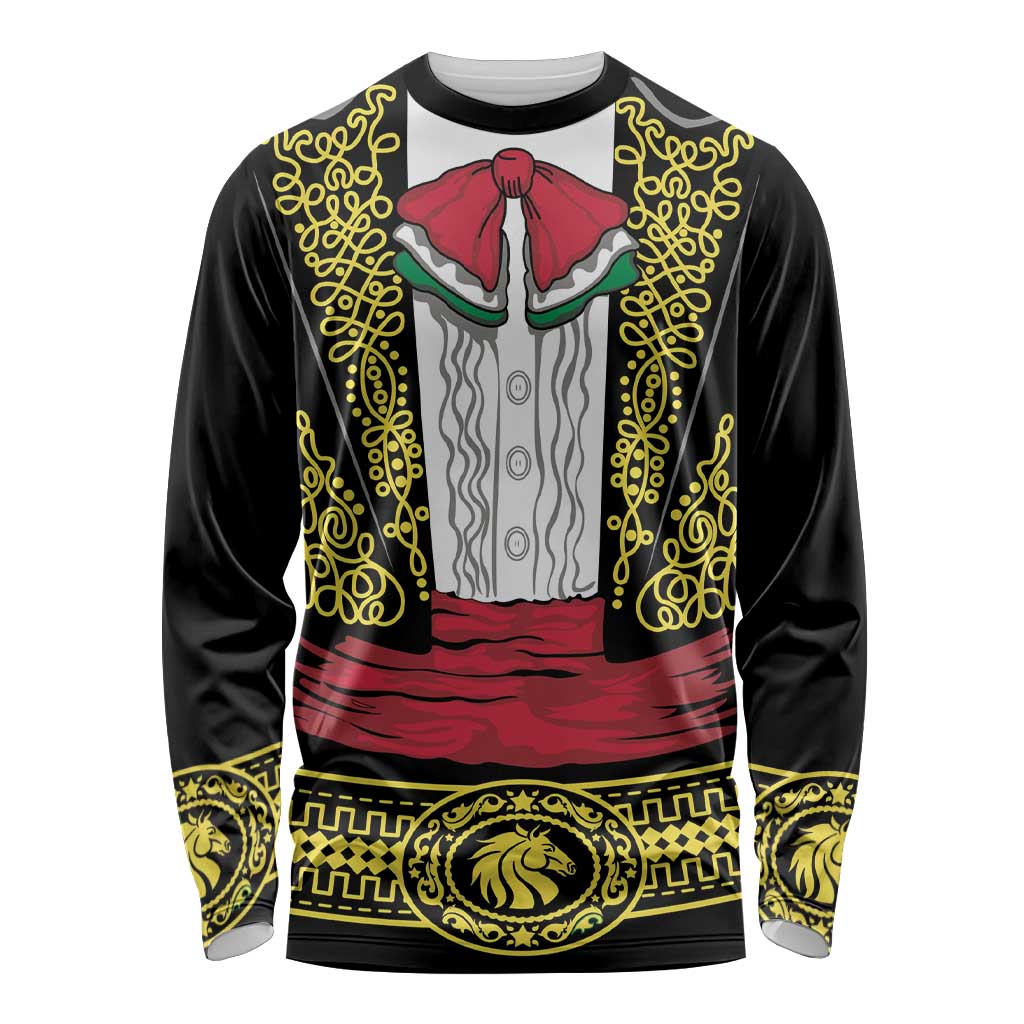Mexican Charro Suit Stylized Long Sleeve Shirt Cinco de Mayo Costume