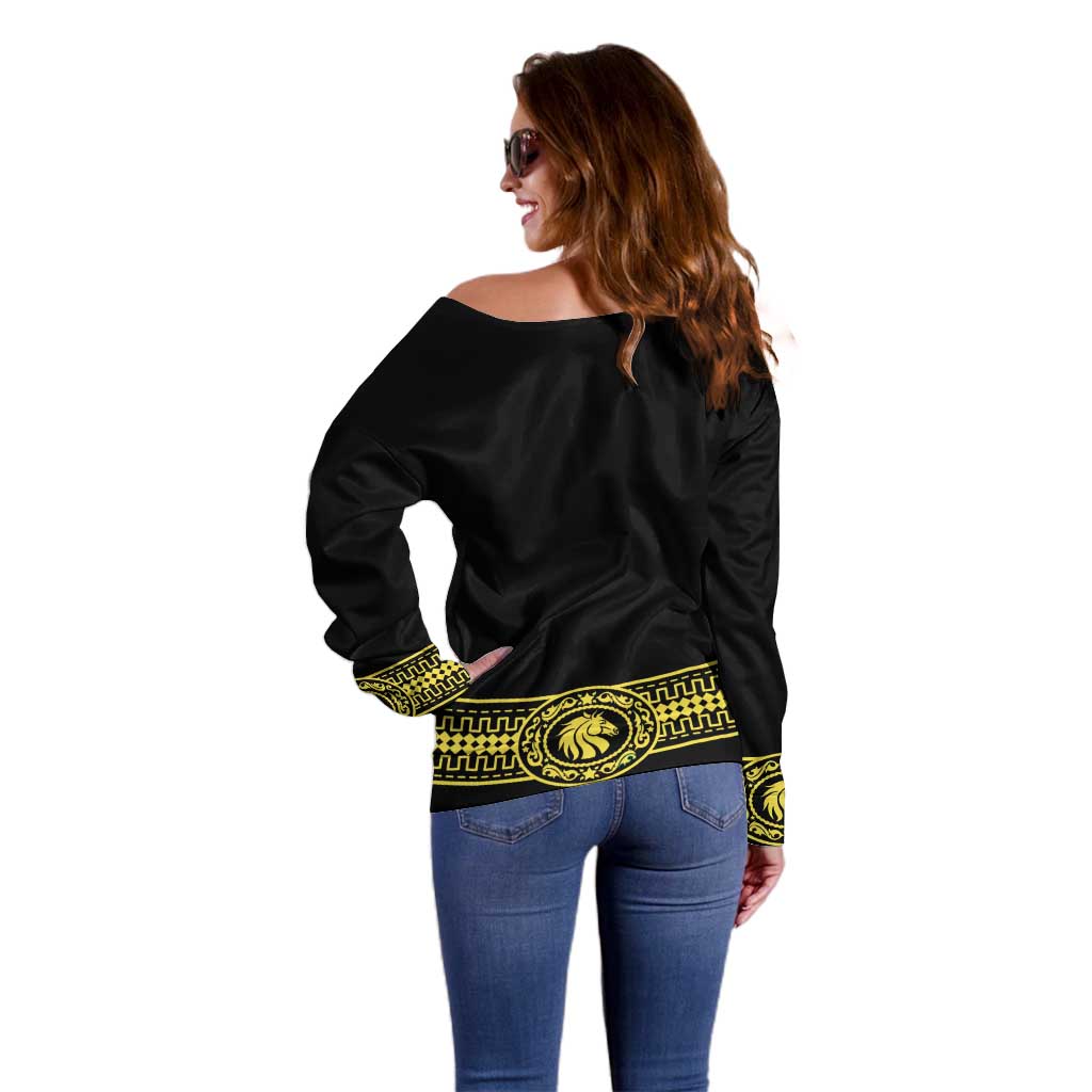 Mexican Charro Suit Stylized Off Shoulder Sweater Cinco de Mayo Costume