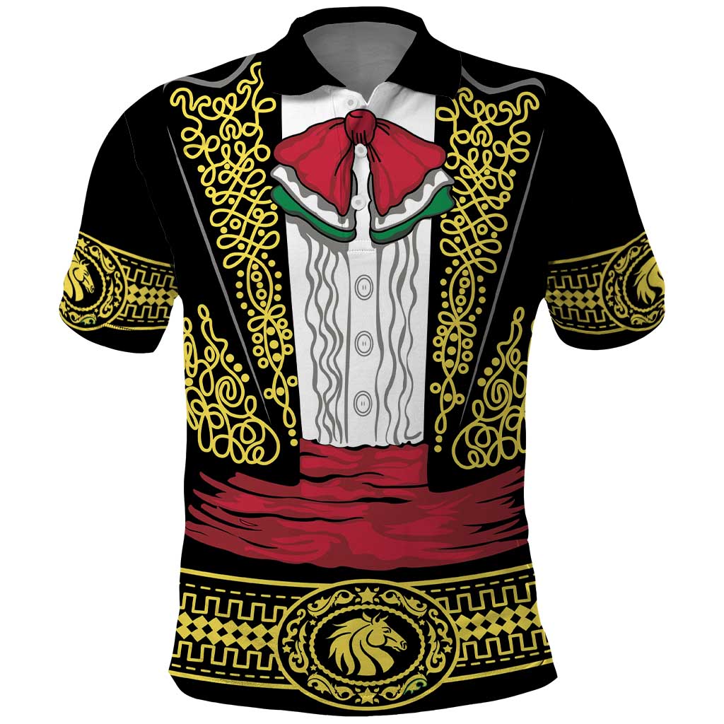 Mexican Charro Suit Stylized Polo Shirt Cinco de Mayo Costume