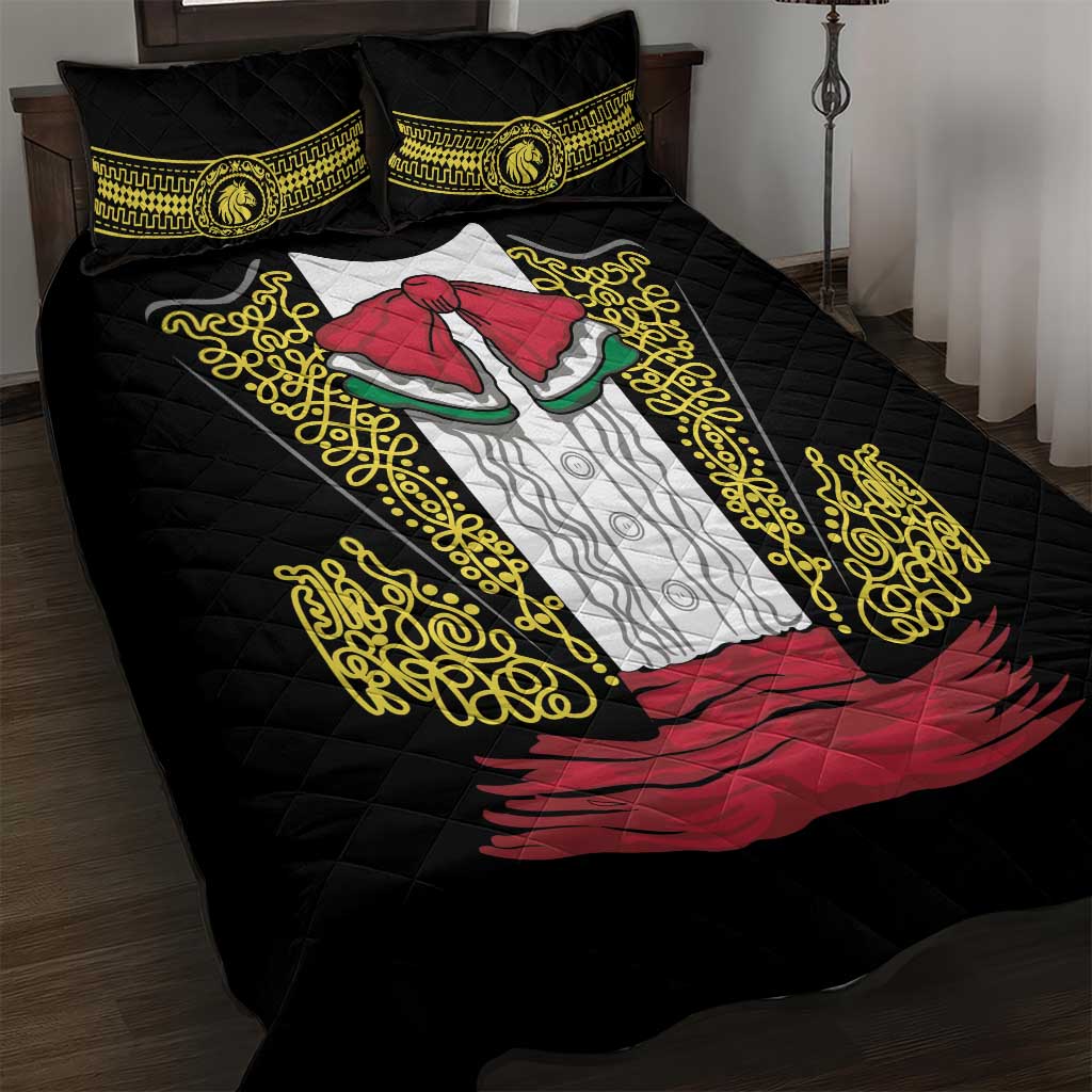 Mexican Charro Suit Stylized Quilt Bed Set Cinco de Mayo Costume