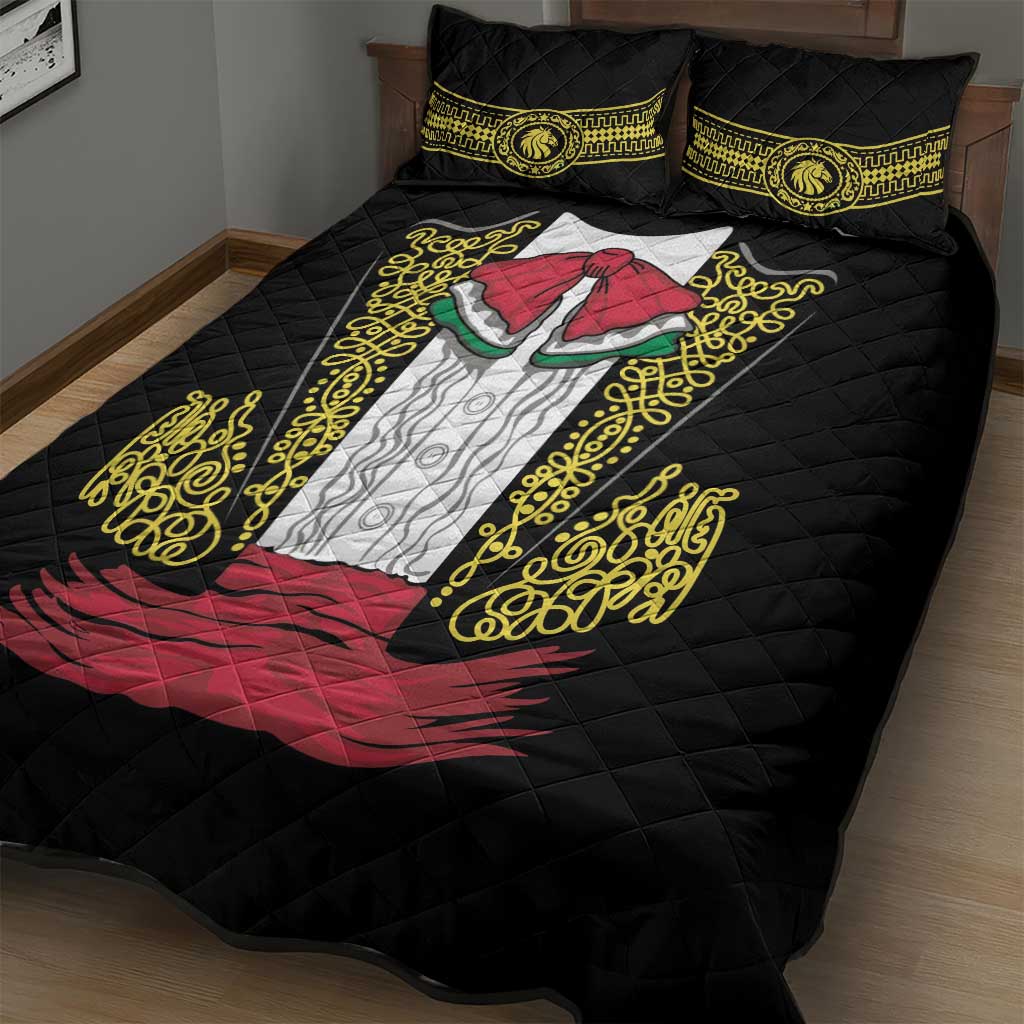 Mexican Charro Suit Stylized Quilt Bed Set Cinco de Mayo Costume