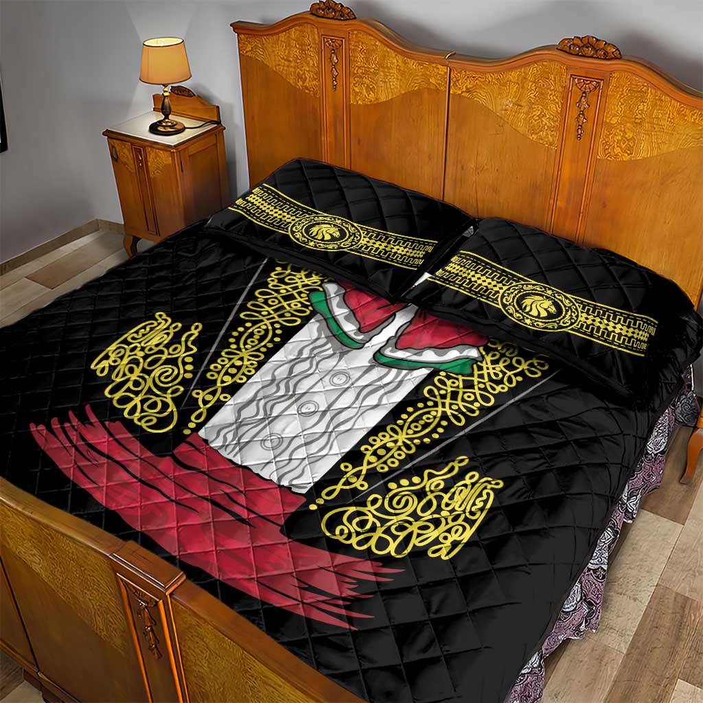 Mexican Charro Suit Stylized Quilt Bed Set Cinco de Mayo Costume