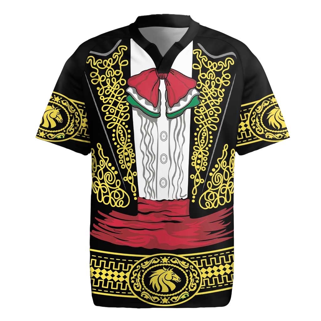 Mexican Charro Suit Stylized Rugby Jersey Cinco de Mayo Costume