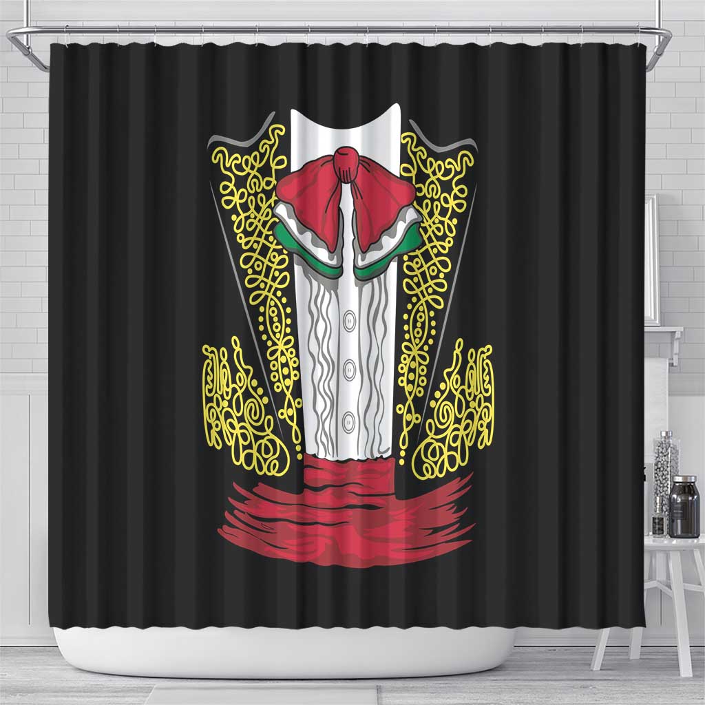 Mexican Charro Suit Stylized Shower Curtain Cinco de Mayo Costume