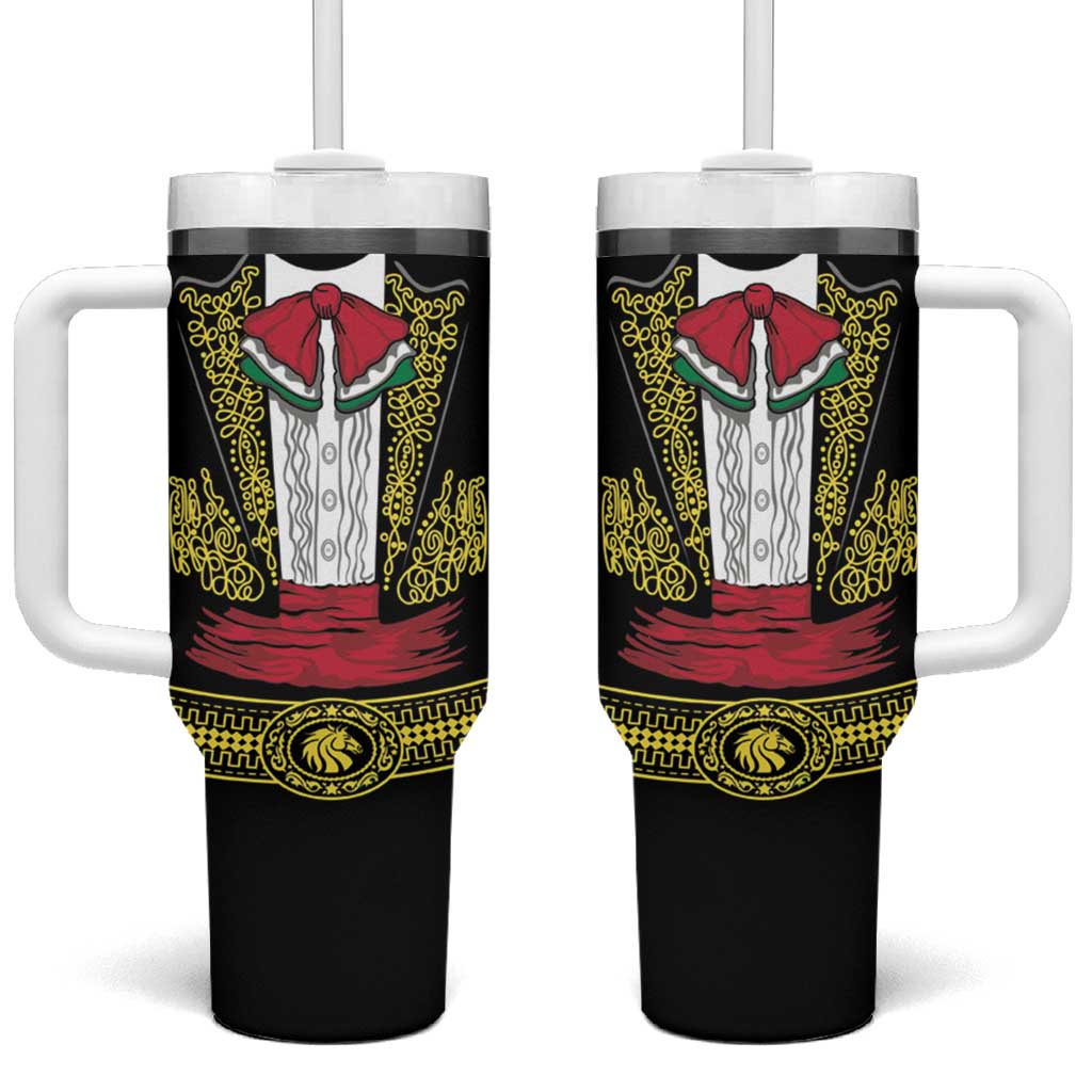 Mexican Charro Suit Stylized Tumbler With Handle Cinco de Mayo Costume
