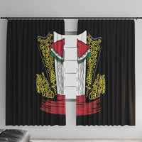 Mexican Charro Suit Stylized Window Curtain Cinco de Mayo Costume