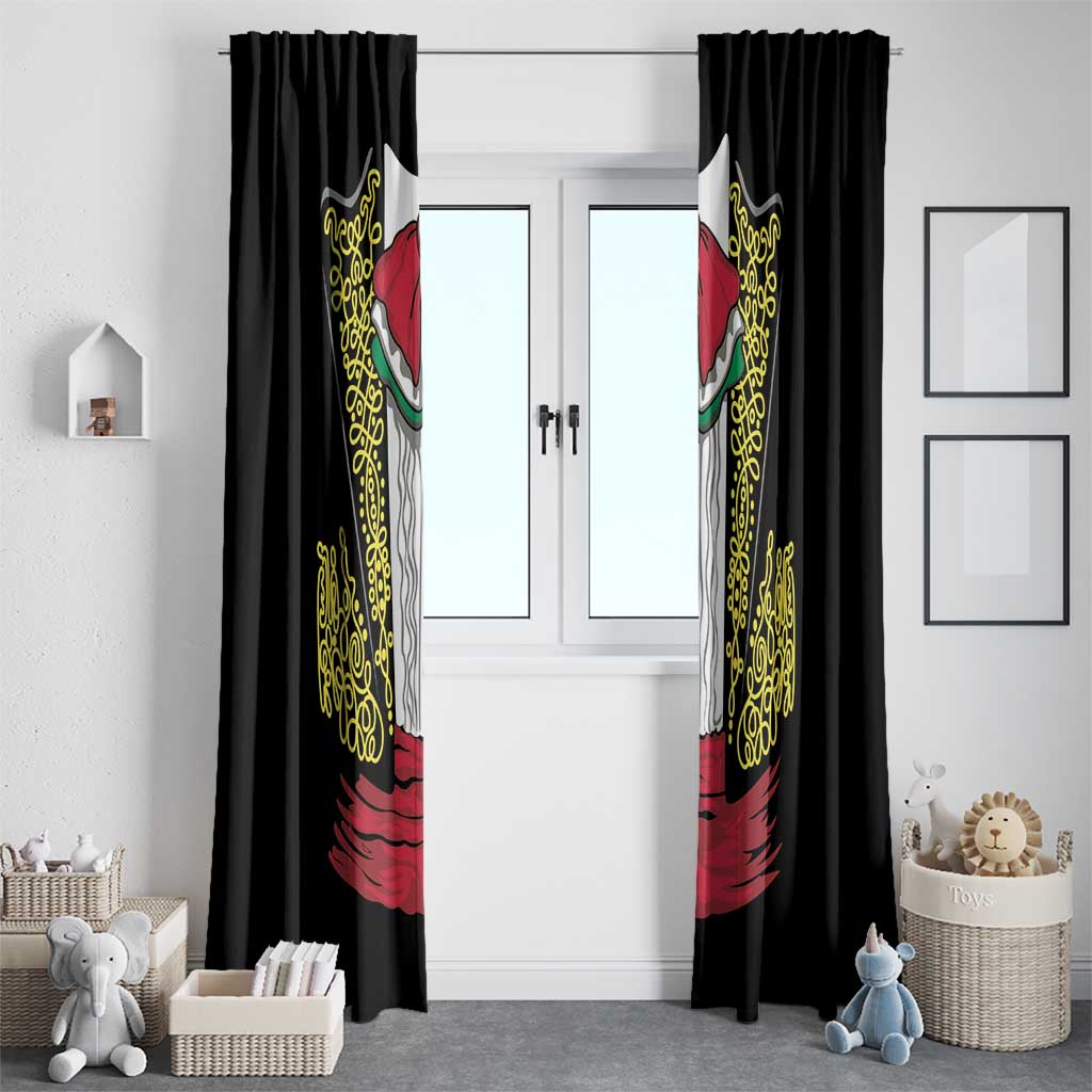 Mexican Charro Suit Stylized Window Curtain Cinco de Mayo Costume