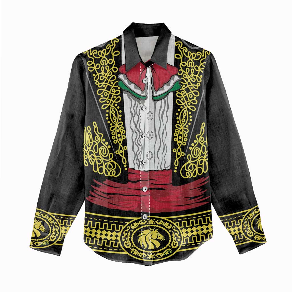Mexican Charro Suit Stylized Women Casual Shirt Cinco de Mayo Costume