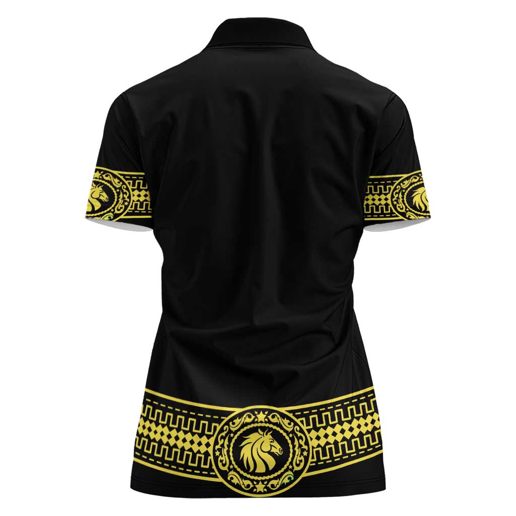 Mexican Charro Suit Stylized Women Polo Shirt Cinco de Mayo Costume