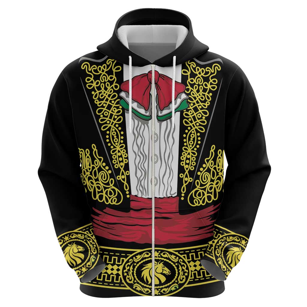 Mexican Charro Suit Stylized Zip Hoodie Cinco de Mayo Costume
