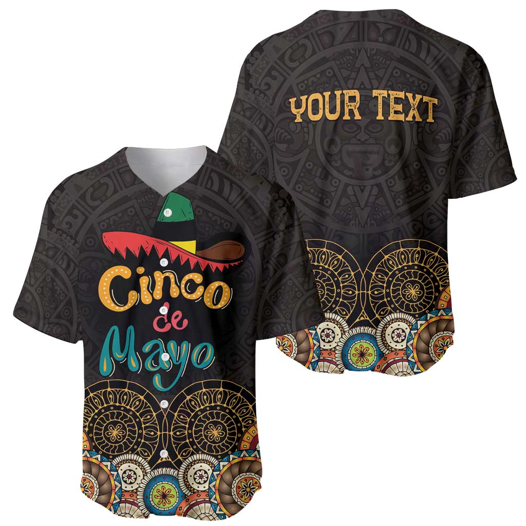 Personalized Mexico Cinco de Mayo Fiesta Baseball Jersey Traditional Sombrero Hat