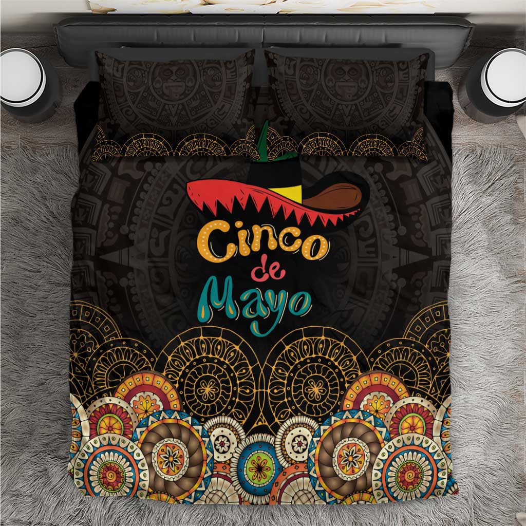 Mexico Cinco de Mayo Fiesta Bedding Set Traditional Sombrero Hat
