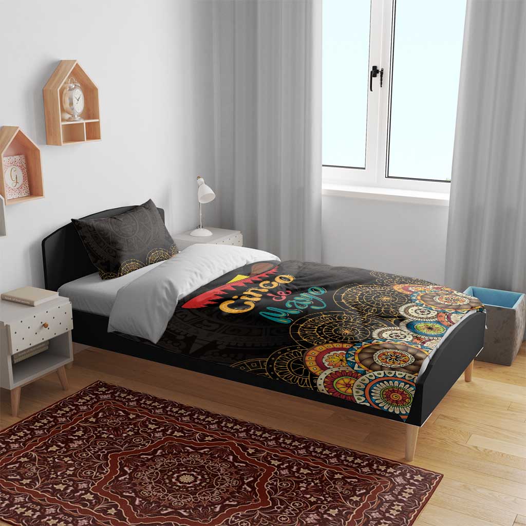 Mexico Cinco de Mayo Fiesta Bedding Set Traditional Sombrero Hat