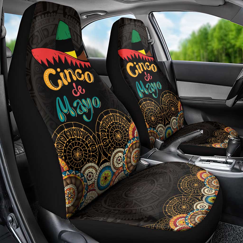 Mexico Cinco de Mayo Fiesta Car Seat Cover Traditional Sombrero Hat