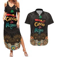 Personalized Mexico Cinco de Mayo Fiesta Couples Matching Summer Maxi Dress and Hawaiian Shirt Traditional Sombrero Hat