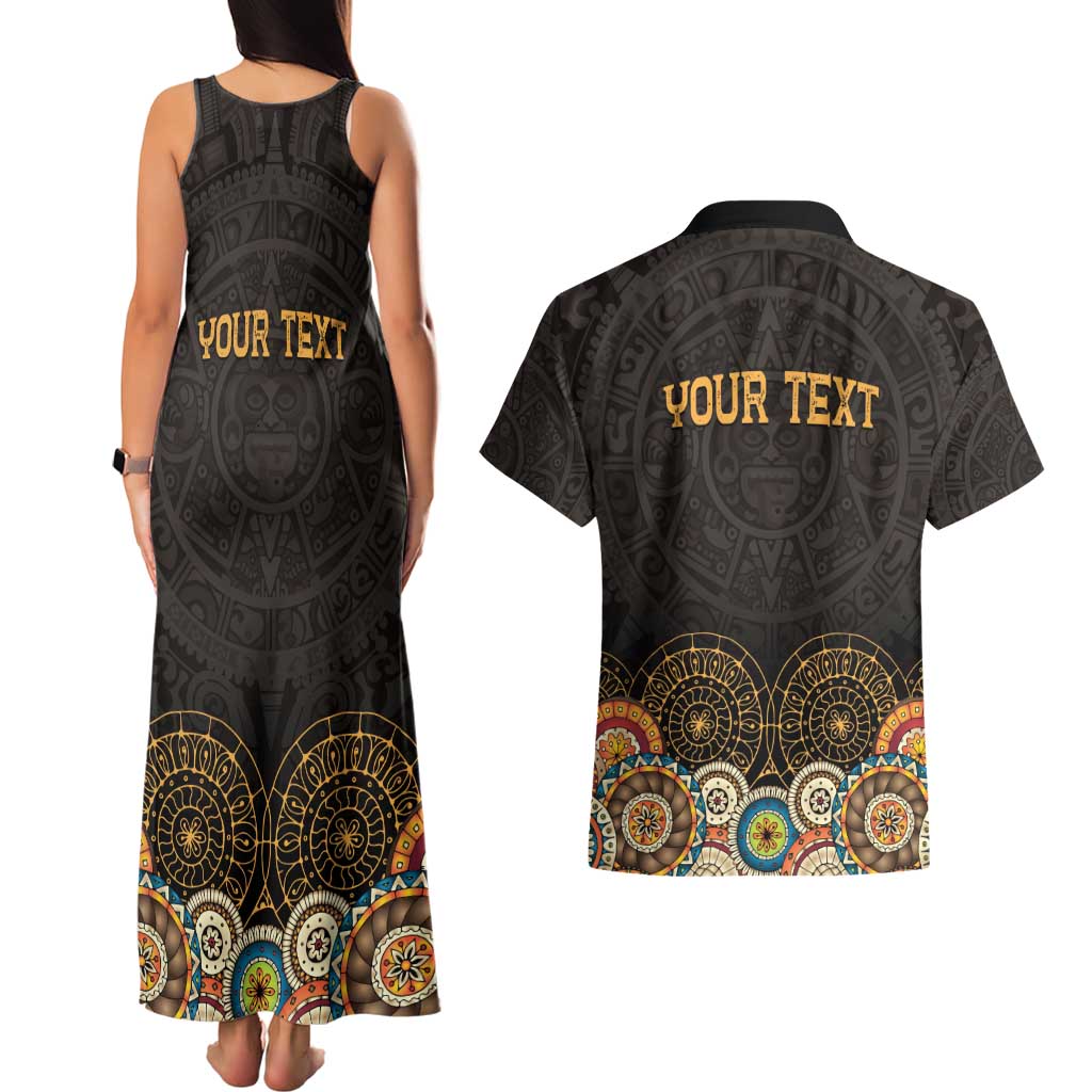 Personalized Mexico Cinco de Mayo Fiesta Couples Matching Tank Maxi Dress and Hawaiian Shirt Traditional Sombrero Hat