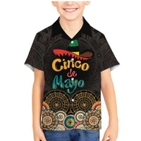 Personalized Mexico Cinco de Mayo Fiesta Family Matching Mermaid Dress and Hawaiian Shirt Traditional Sombrero Hat