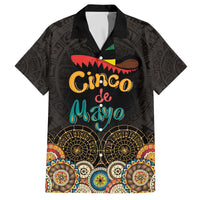 Personalized Mexico Cinco de Mayo Fiesta Family Matching Off The Shoulder Long Sleeve Dress and Hawaiian Shirt Traditional Sombrero Hat