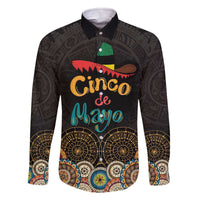 Personalized Mexico Cinco de Mayo Fiesta Family Matching Off The Shoulder Long Sleeve Dress and Hawaiian Shirt Traditional Sombrero Hat