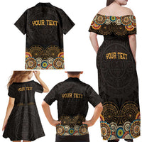 Personalized Mexico Cinco de Mayo Fiesta Family Matching Off Shoulder Maxi Dress and Hawaiian Shirt Traditional Sombrero Hat