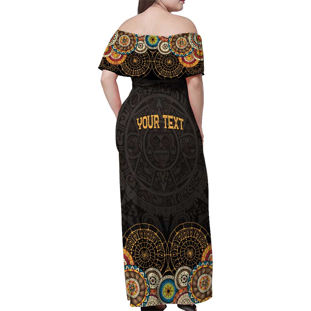 Personalized Mexico Cinco de Mayo Fiesta Family Matching Off Shoulder Maxi Dress and Hawaiian Shirt Traditional Sombrero Hat