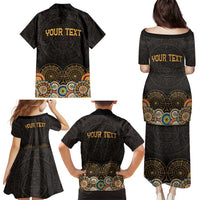 Personalized Mexico Cinco de Mayo Fiesta Family Matching Puletasi and Hawaiian Shirt Traditional Sombrero Hat