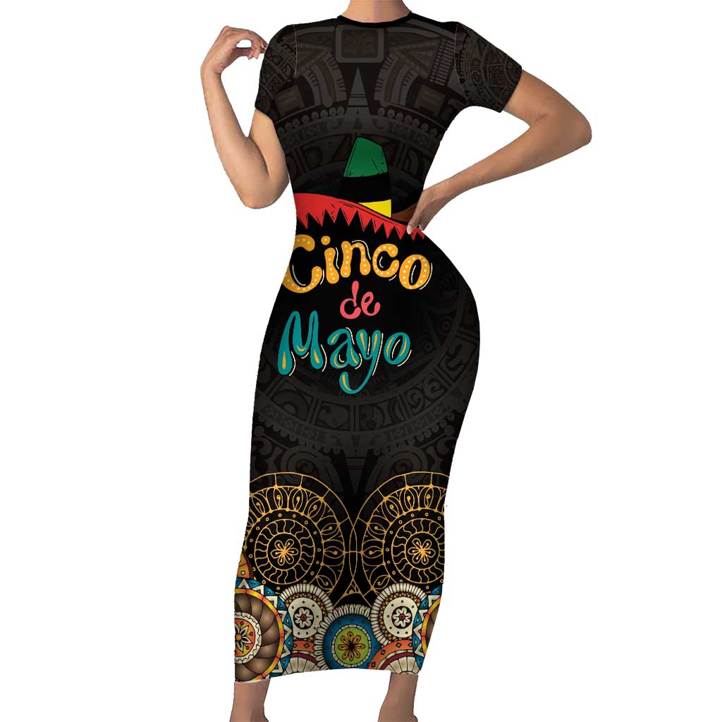 Personalized Mexico Cinco de Mayo Fiesta Family Matching Short Sleeve Bodycon Dress and Hawaiian Shirt Traditional Sombrero Hat
