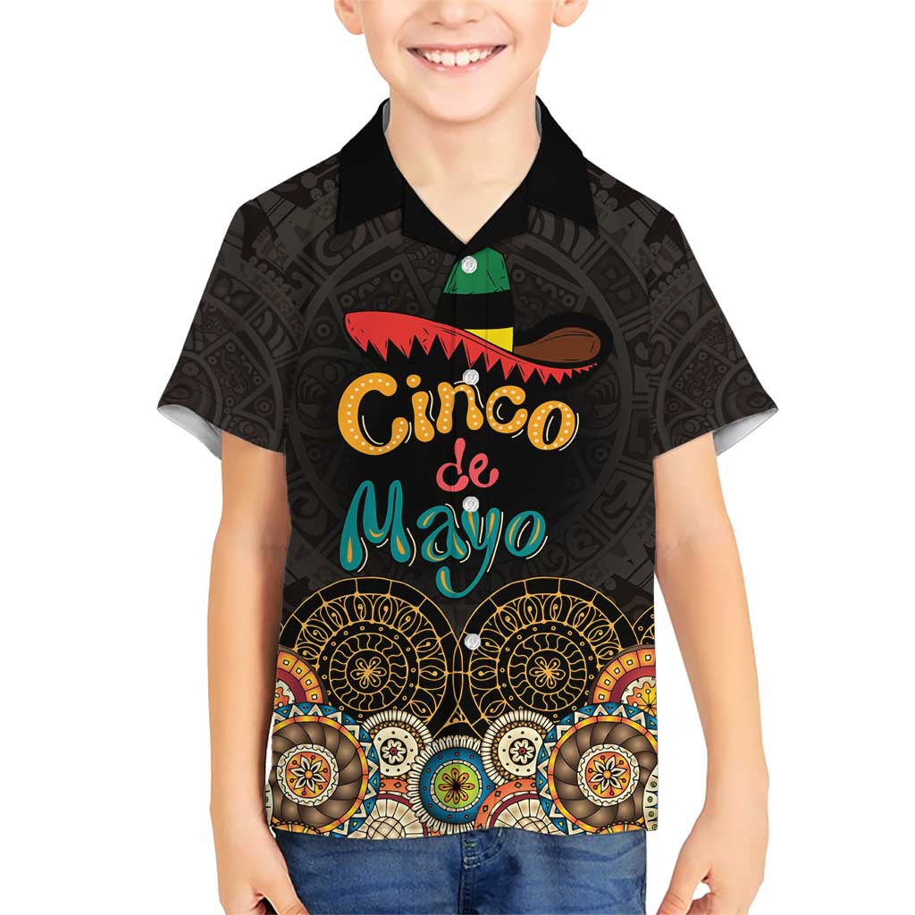 Personalized Mexico Cinco de Mayo Fiesta Family Matching Short Sleeve Bodycon Dress and Hawaiian Shirt Traditional Sombrero Hat