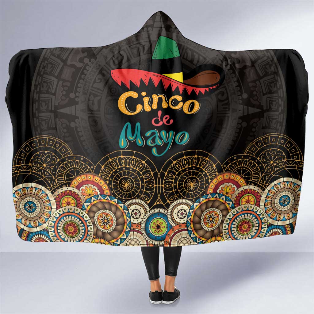 Mexico Cinco de Mayo Fiesta Hooded Blanket Traditional Sombrero Hat