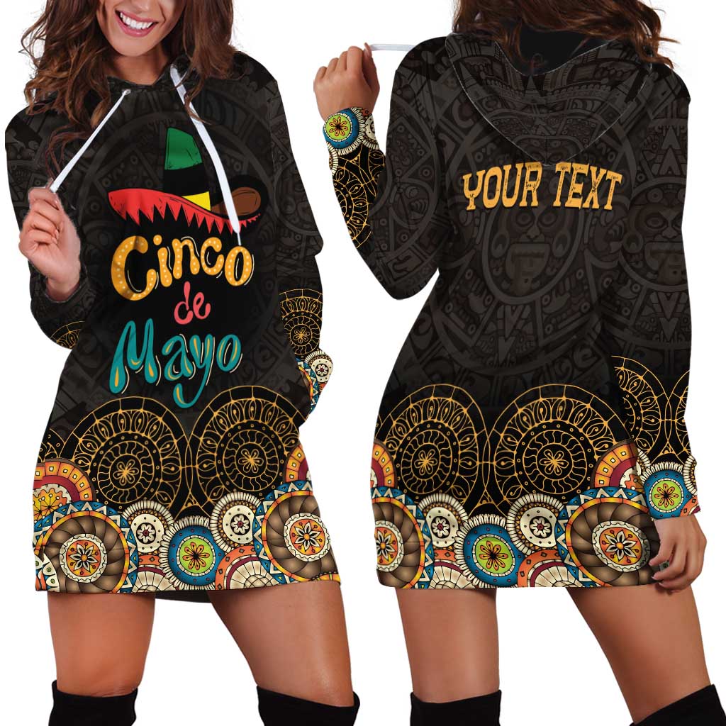 Personalized Mexico Cinco de Mayo Fiesta Hoodie Dress Traditional Sombrero Hat