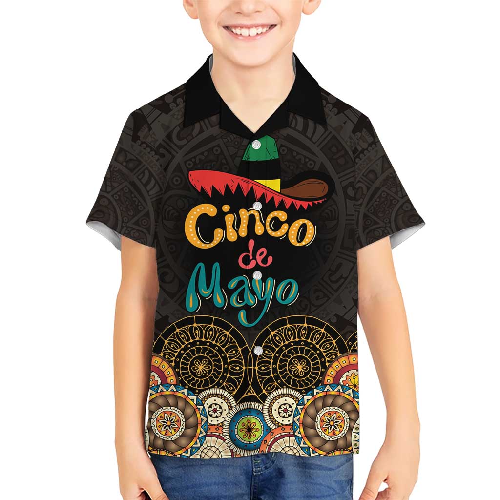 Personalized Mexico Cinco de Mayo Fiesta Kid Hawaiian Shirt Traditional Sombrero Hat