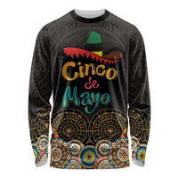 Personalized Mexico Cinco de Mayo Fiesta Long Sleeve Shirt Traditional Sombrero Hat