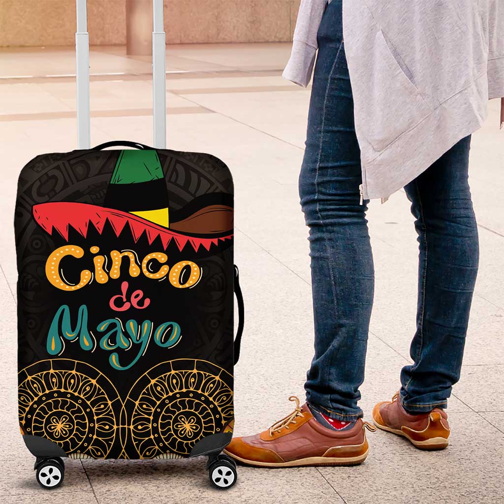 Mexico Cinco de Mayo Fiesta Luggage Cover Traditional Sombrero Hat