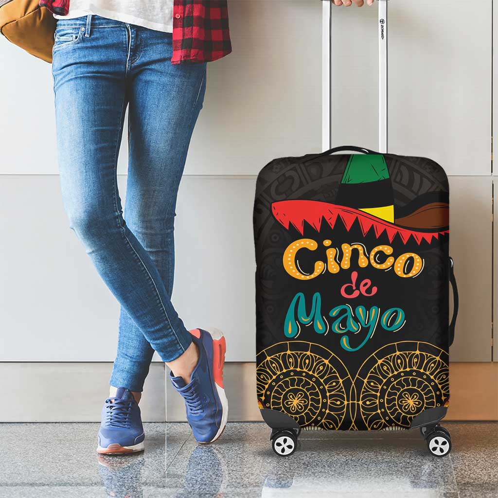 Mexico Cinco de Mayo Fiesta Luggage Cover Traditional Sombrero Hat