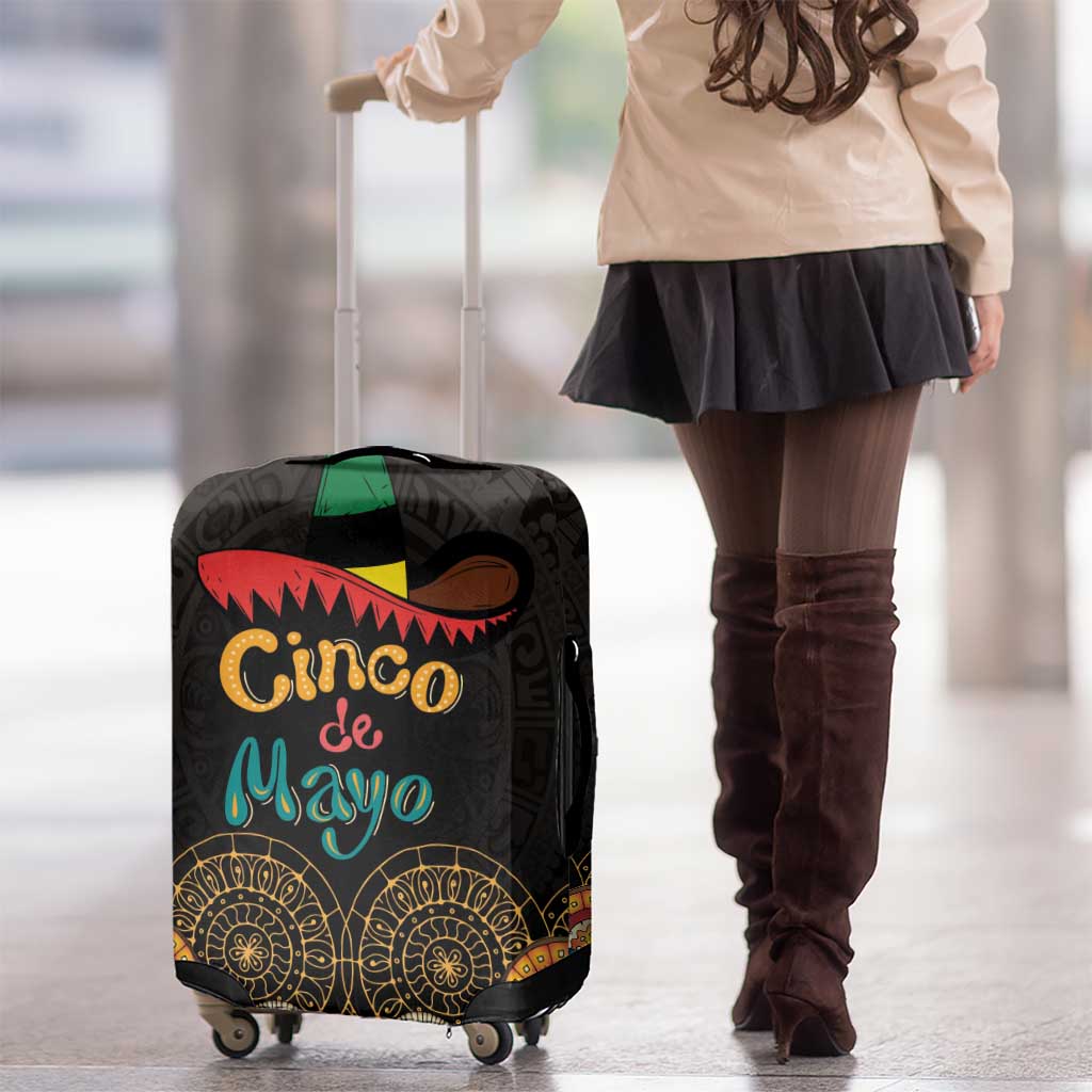 Mexico Cinco de Mayo Fiesta Luggage Cover Traditional Sombrero Hat