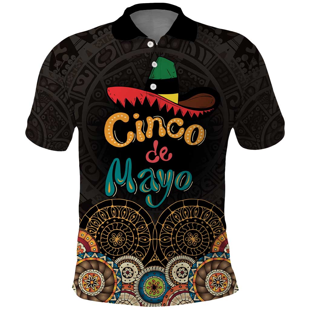 Personalized Mexico Cinco de Mayo Fiesta Polo Shirt Traditional Sombrero Hat