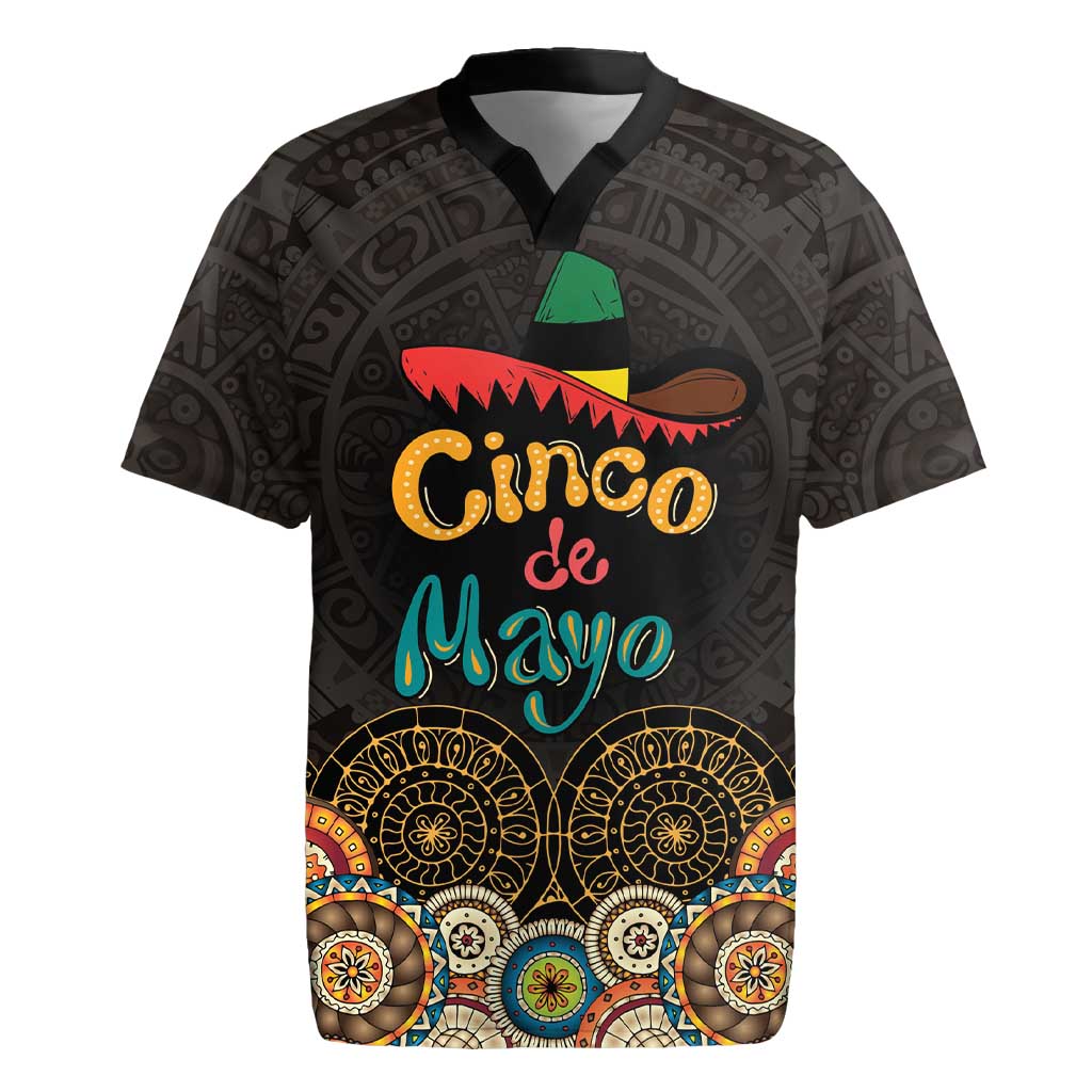 Personalized Mexico Cinco de Mayo Fiesta Rugby Jersey Traditional Sombrero Hat