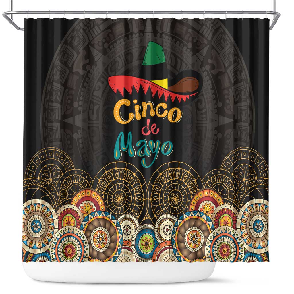 Mexico Cinco de Mayo Fiesta Shower Curtain Traditional Sombrero Hat
