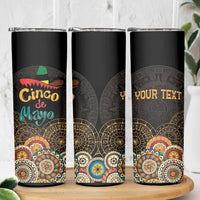 Personalized Mexico Cinco de Mayo Fiesta Skinny Tumbler Traditional Sombrero Hat