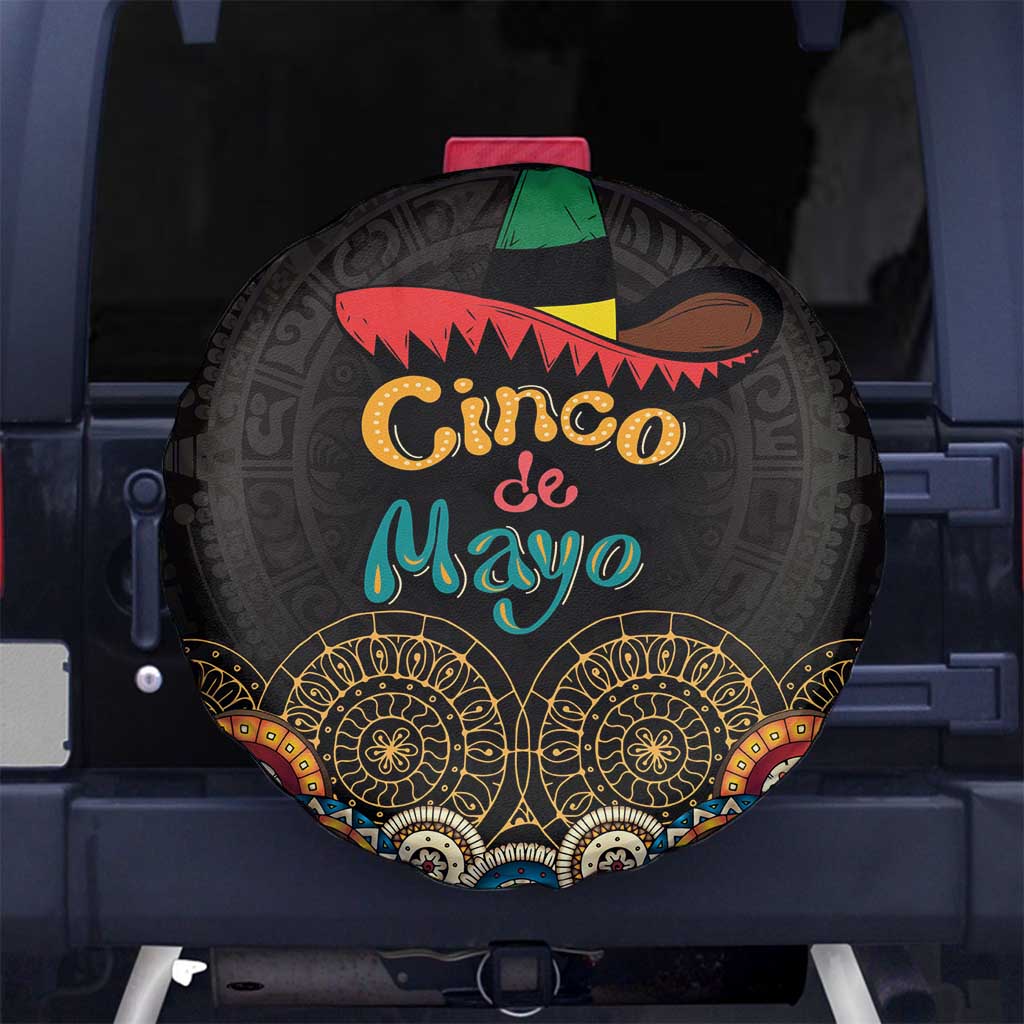 Mexico Cinco de Mayo Fiesta Spare Tire Cover Traditional Sombrero Hat