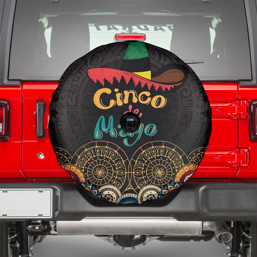 Mexico Cinco de Mayo Fiesta Spare Tire Cover Traditional Sombrero Hat