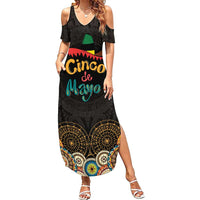 Personalized Mexico Cinco de Mayo Fiesta Summer Maxi Dress Traditional Sombrero Hat