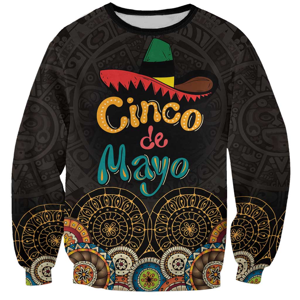 Personalized Mexico Cinco de Mayo Fiesta Sweatshirt Traditional Sombrero Hat